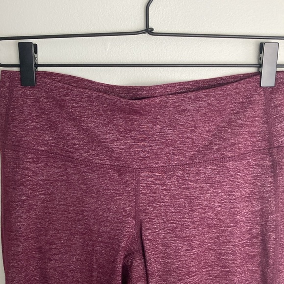 Athleta Cropped Leggings Heathered Magenta/Purple Women's Size Small Athletic - Picture 2 of 5